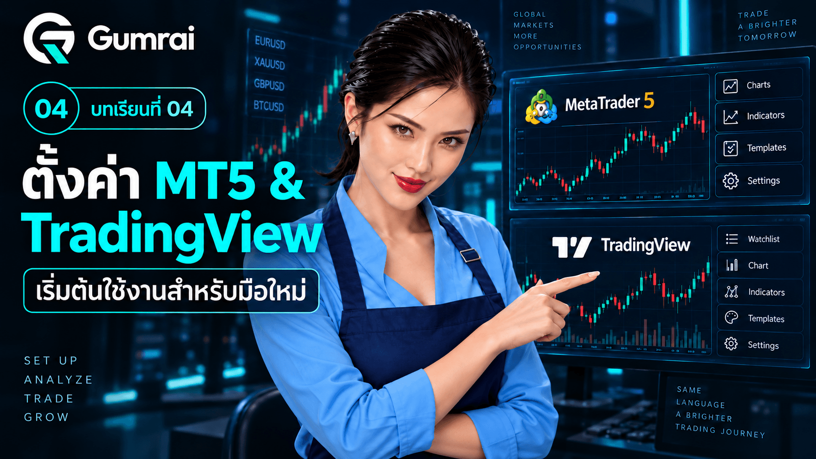 ตั้งค่า MT5 และ TradingView สำหรับมือใหม่